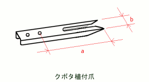 クボタ植付爪